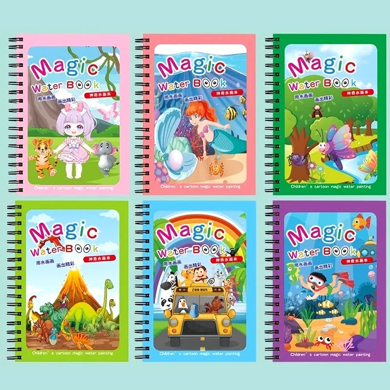 Montessori Toys Magic Water Drawing Book Reusable Coloring Book Sensory Early Education Painting Drawing Toys for Children