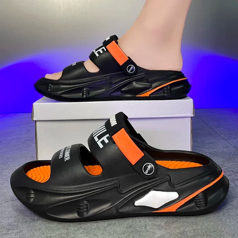 Lightweight EVA Two Wear Sandals Slides Comfort Soft Sole Fashion Beach Home Slippers