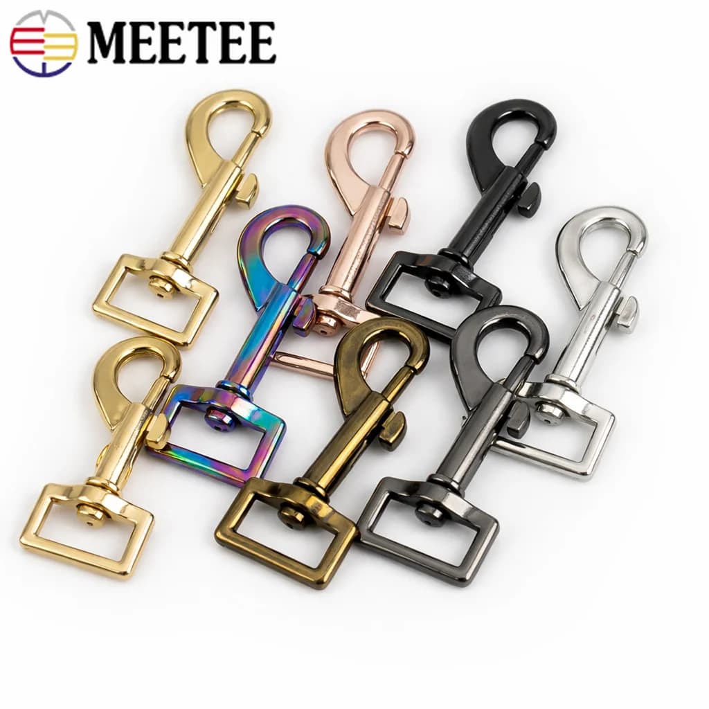 5/10/20 Pezzi Moschettoni Girevoli in Metallo da 15-25mm per Cinghie Borse, Ganci a Scatto per Portachiavi, Collari per Cani, Accessori Fai-da-Te per Borse