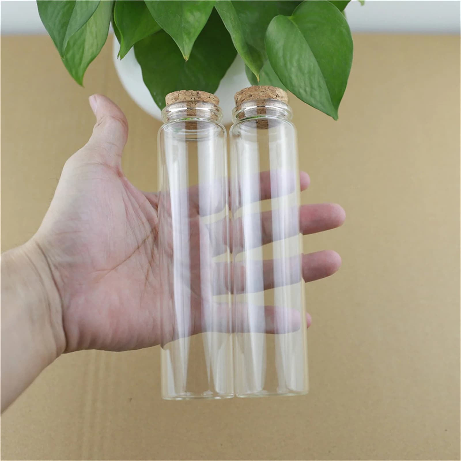 6 pezzi 125ml bottiglie portaoggetti da cucina a tubo lungo in sughero 37x150mm barattoli di vetro alti per spaghetti spezie secche pasta dispensa organizzazione