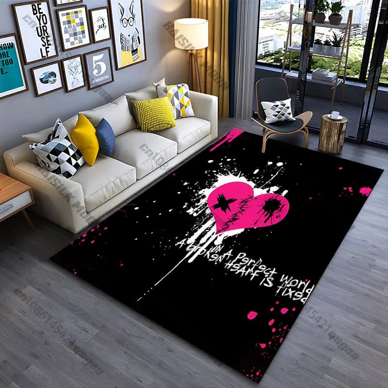 Tappeto curativo per cuori spezzati con l'ausilio della speranza, tappeto da yoga, decorazione per soggiorno, tappetino per gattonare per bambini, zerbino, tappeto decorativo, tappetino da gioco