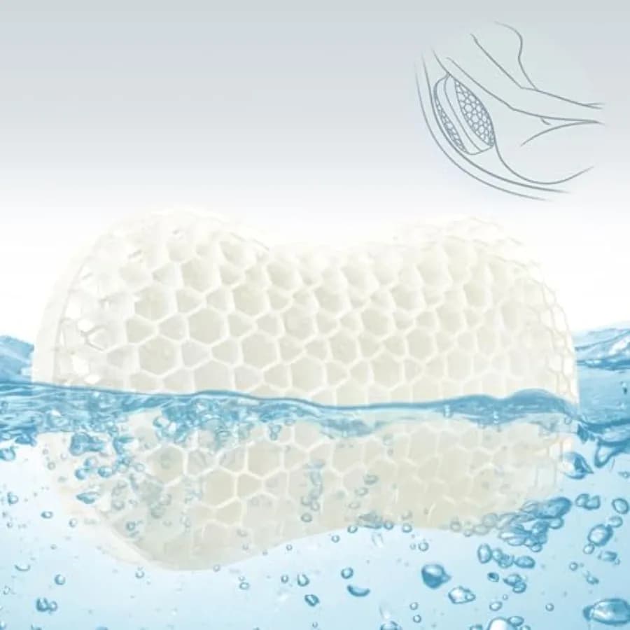 Cuscini in Gel, Cuscino Lombare per Vasca da Bagno, Cuscino di Supporto per la Schiena, Cuscino in Gel con Ventose Antiscivolo per Lombare, Supporto per la Schiena