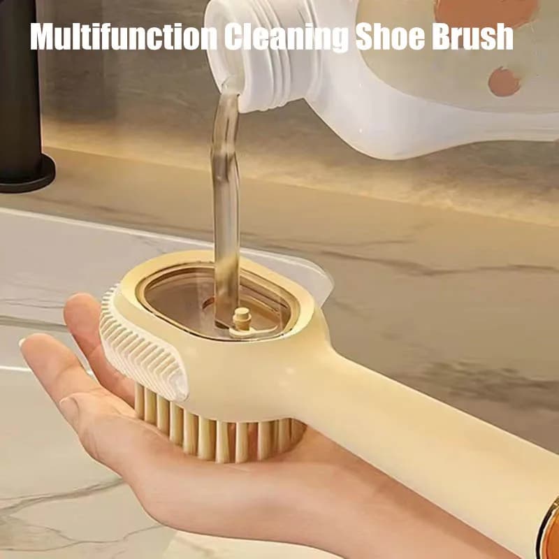 Automatic Liquid Shoe Cleaning Brush Soft Bristle Long Handle Multifunctional Laundry Brush Household Shoe Wash Tool