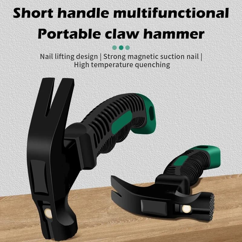 160mm Mini Claw Hammer Nail puller High Carbon Steel Material Magnetic Head Car Safety Household Woodworking Portable Hand Tools