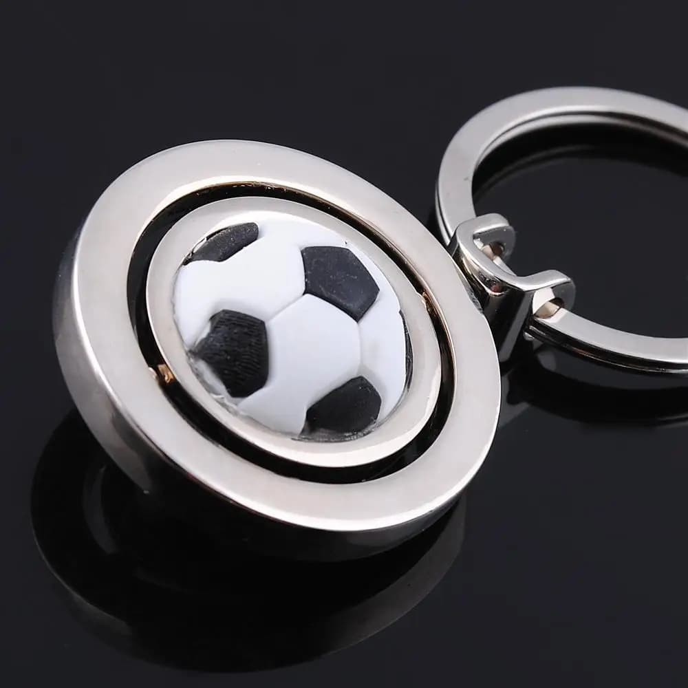 Portachiavi in metallo a forma di pallone da calcio, golf, basket, portachiavi per auto, ciondolo per chiavi, regalo per uomo e donna, gioiello.