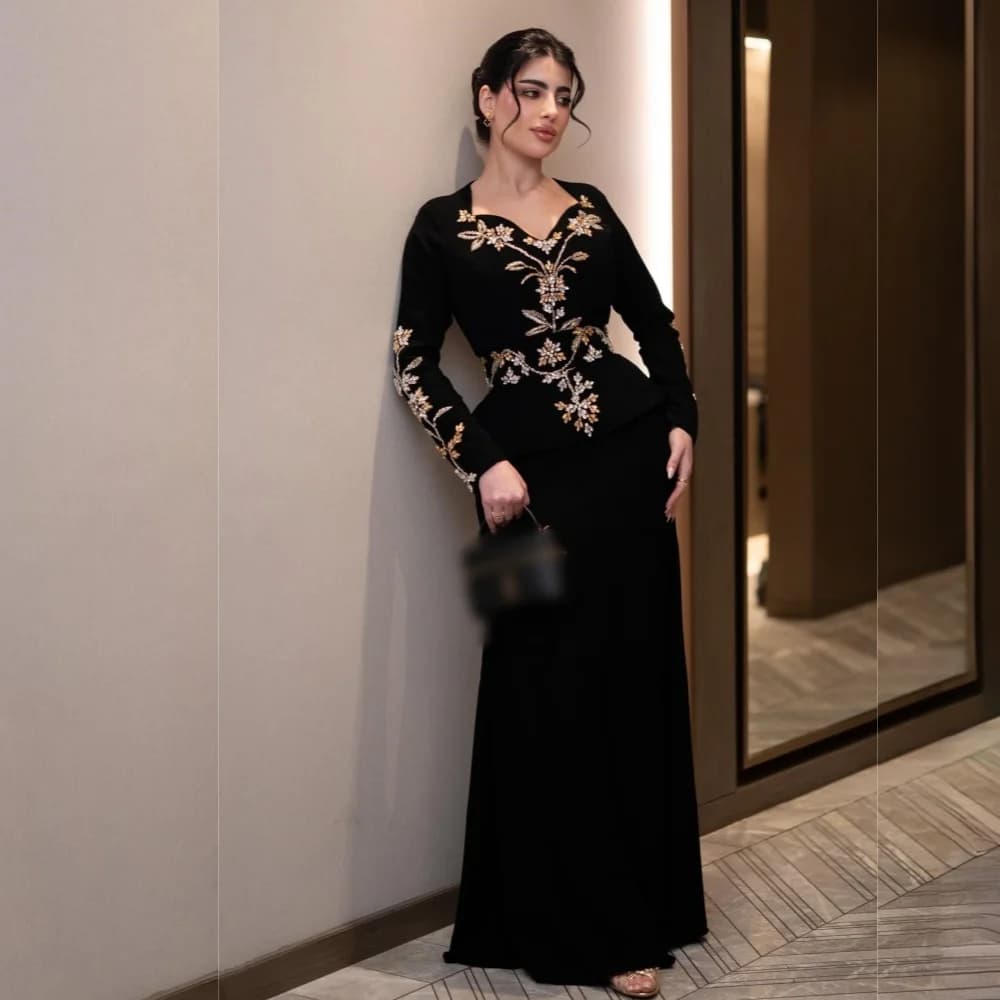 Customized Exquisite High Quality Evening Dresses Glitter Rhinestone Trumpet Party Dress Pleat Long Dresses Classic Formal