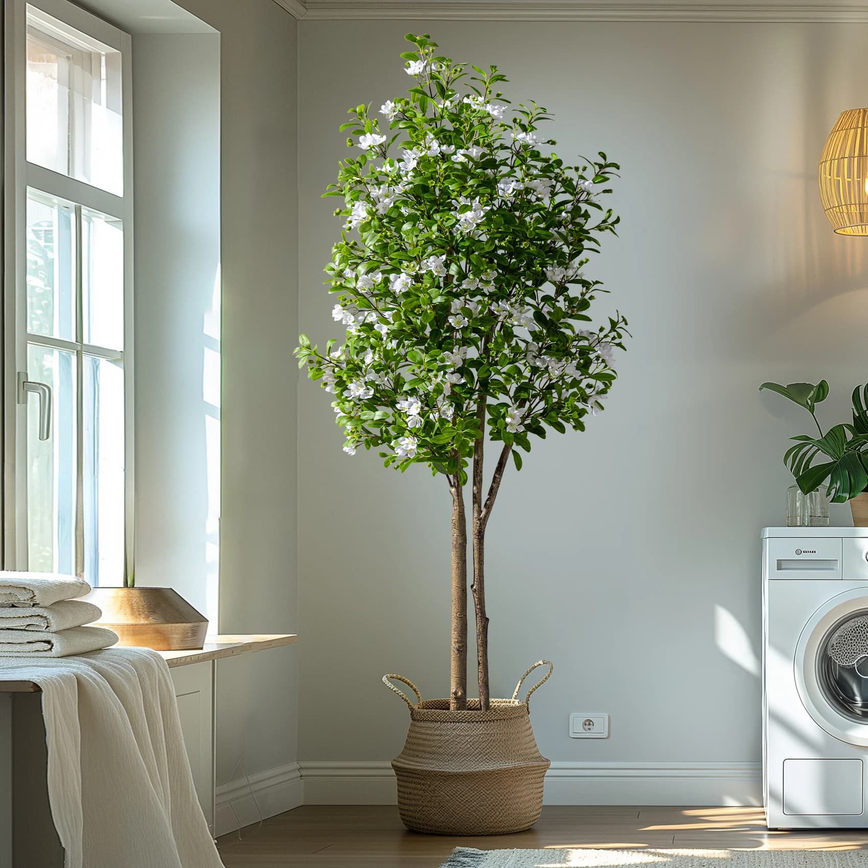 Black Myrtle Wood Artificial Tree with Black Myrtle peach blossom branch for home or office decorations, vegetables and plants