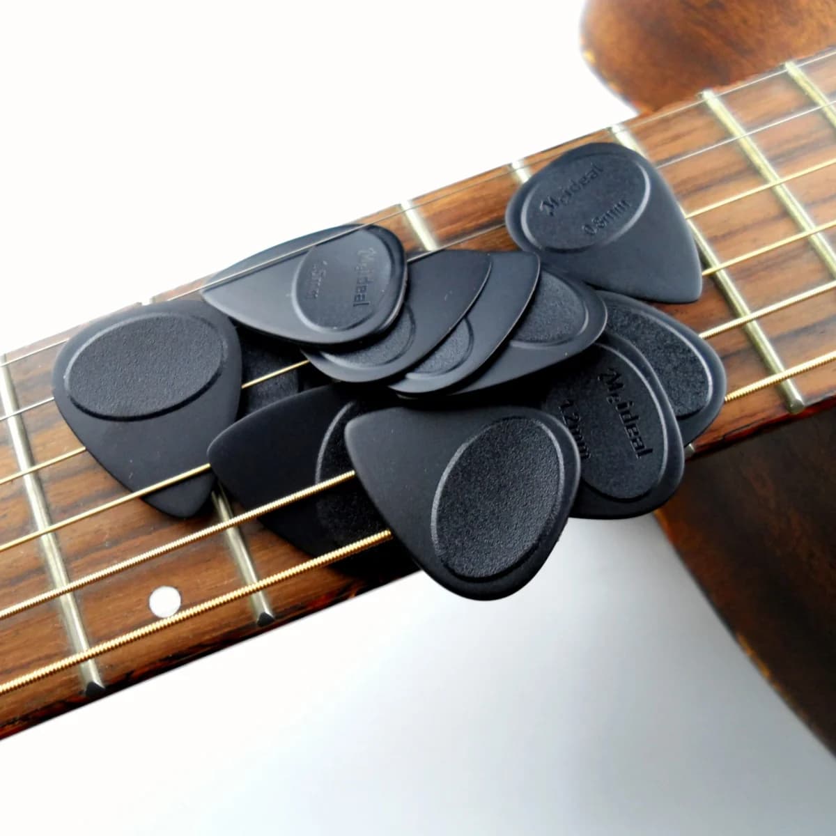 Plettro per chitarra Meideal/ABS antiscivolo opaco durevole da 0,46 a 1,5 mm di spessore per chitarra elettrica basso ukulele