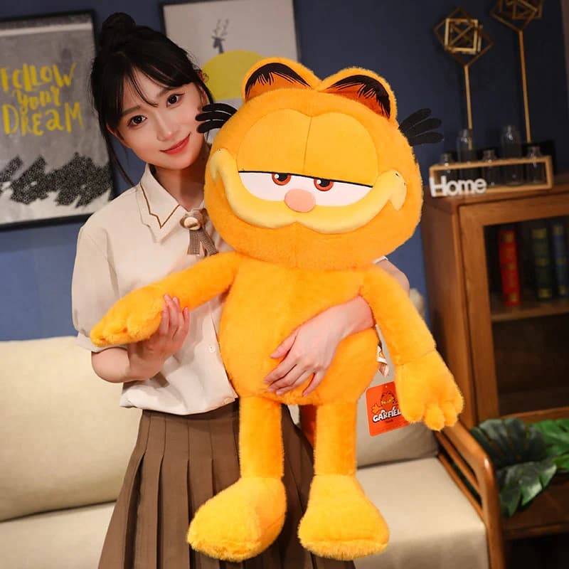 Peluche Originale di Garfield, Giocattolo Morbido a Forma di Gatto Pigro con Pelle Simulata di Tigre, Bambola Gatto Brutto, Cuscino, Regalo di Natale