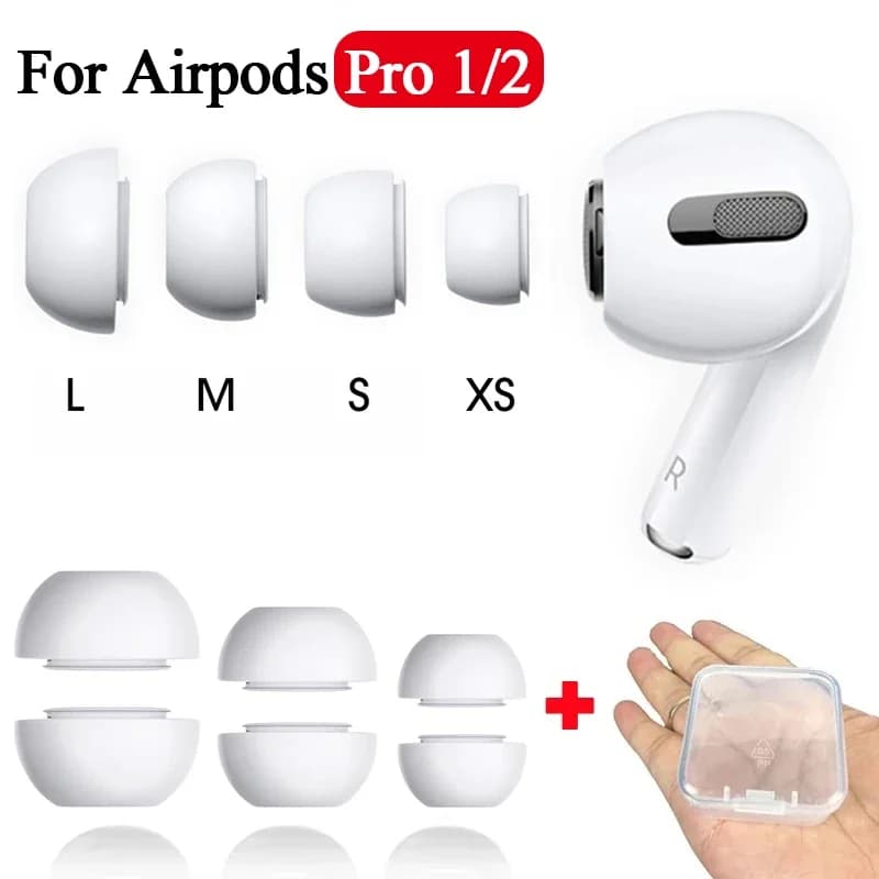 For Apple AirPods Pro 1/2 Generation Soft Silicone Headphones Replacement Ear Caps for Air Pods Pro Earcap Earphone Accessories