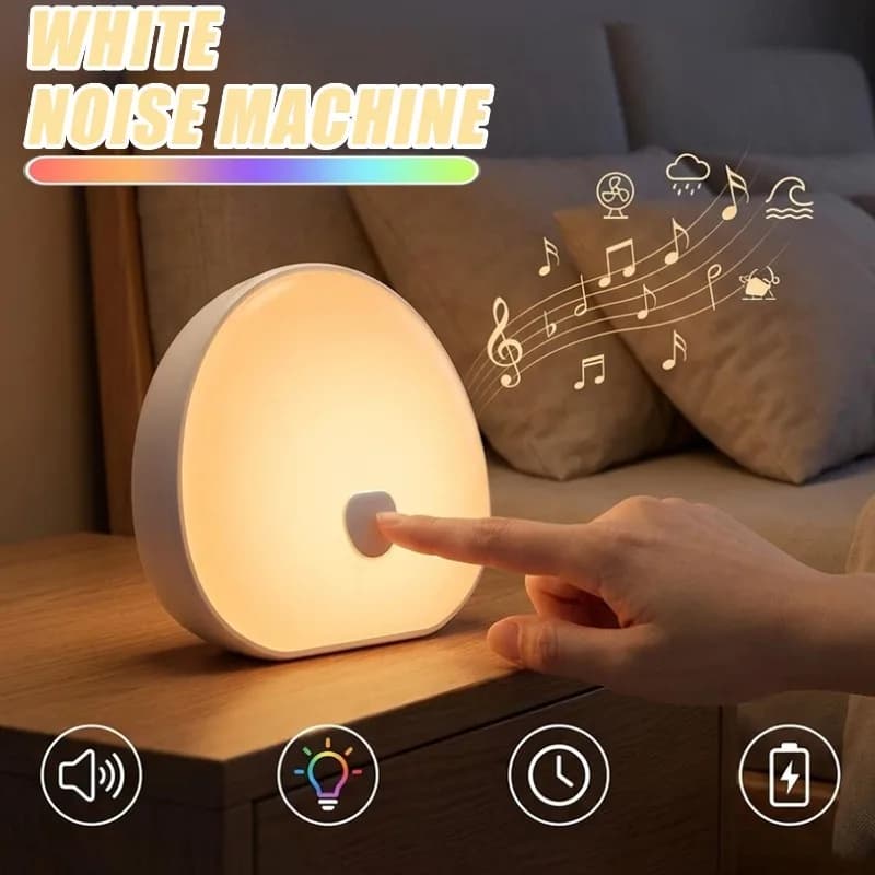 2026 White Noise Sleep Monitor Natural Music Sleep Speaker Intelligent Timing Baby Soothing and Sleep Aid Night Light