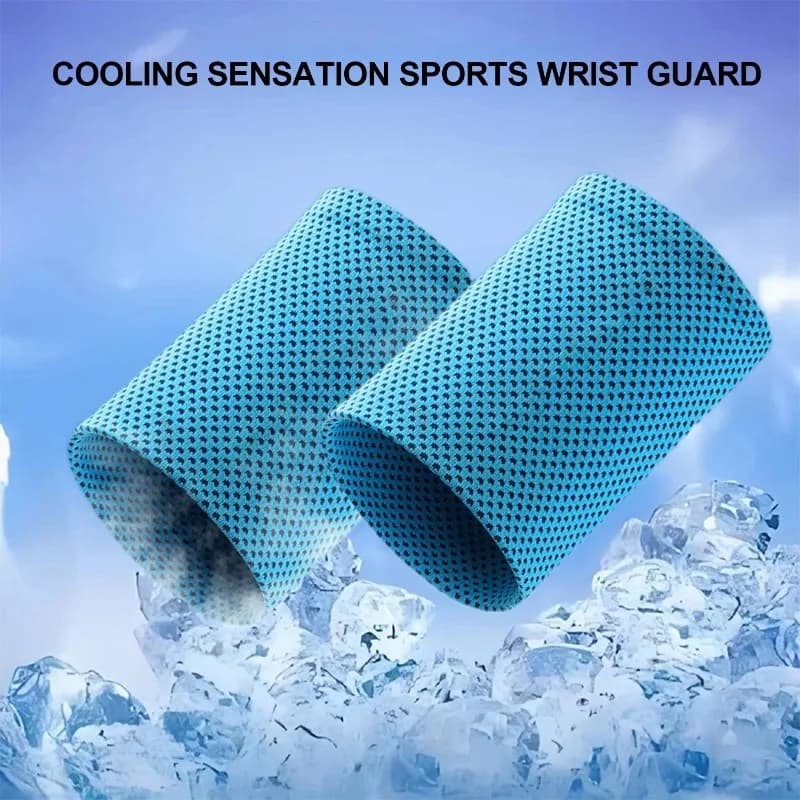 Fascia di Supporto Rinfrescante per Polso, Fasce Elastiche Traspiranti Comode per Calcio, Basket, Corsa e Sport