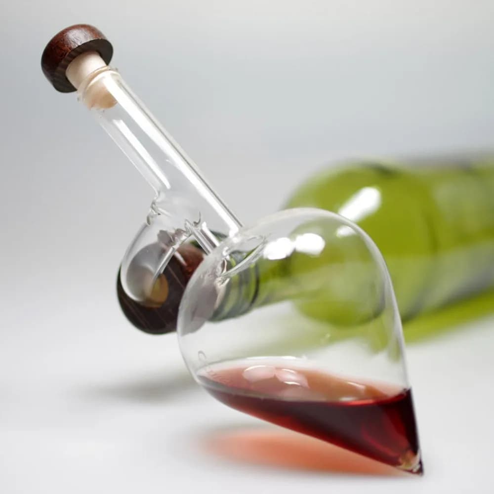 Decanter per vino rapido rotondo/a forma di pesca per uso domestico, beccuccio in vetro trasparente, aeratore per vino, versatore per bottiglia di vino professionale