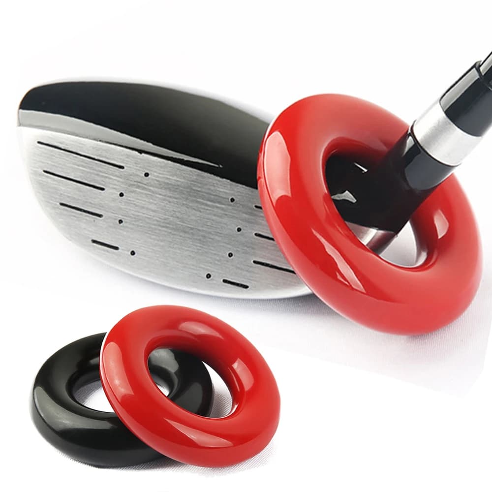 Golf Swing Trainer Weighted Ring , Golf Practice Aid for Swing Speed & Tempo, Heavy Golf Club Weight Attachment for Men Women