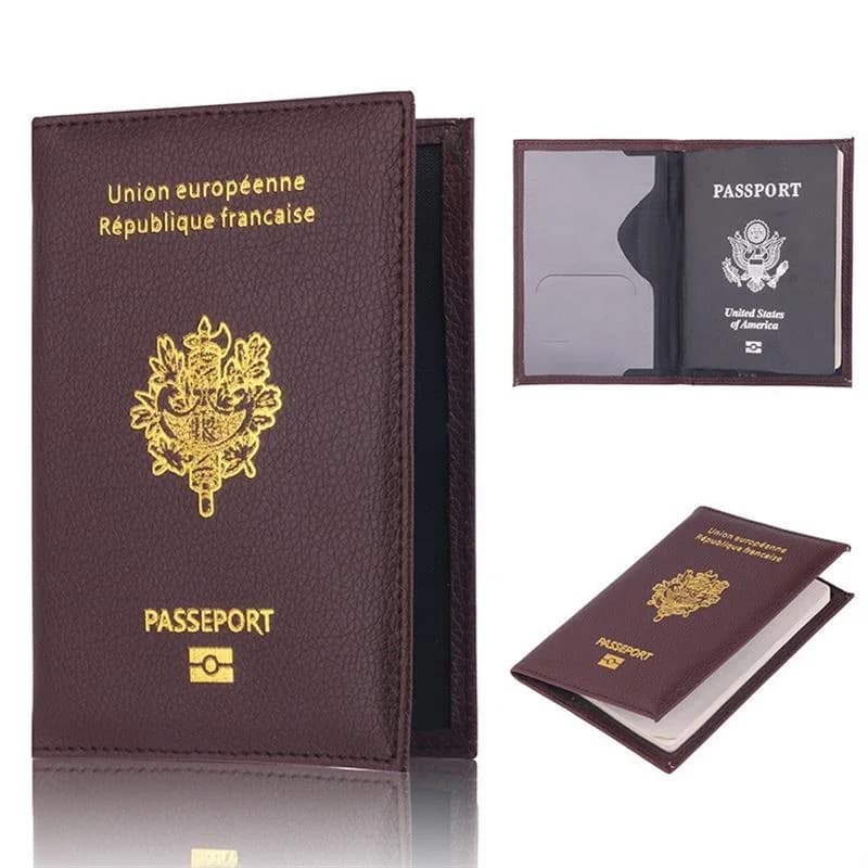 Porta Passaporto UE in Morbida Pelle PU a Forma di Secchiello, Porta Documenti e Carte, Accessori da Viaggio