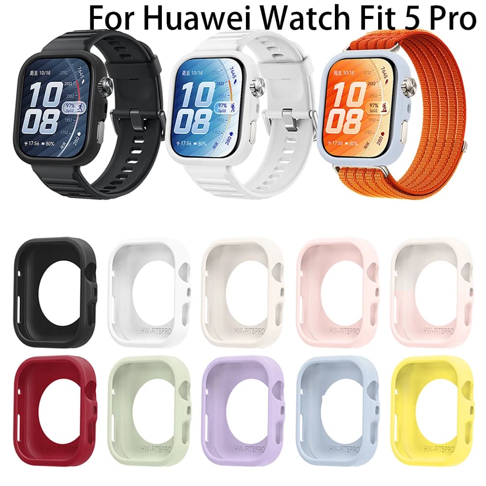 Protective Case Cover For Huawei Watch Fit 5 Pro Smartwatch Replacement TPU Cases For Huawei Watch Fit 5 wristband Accessories