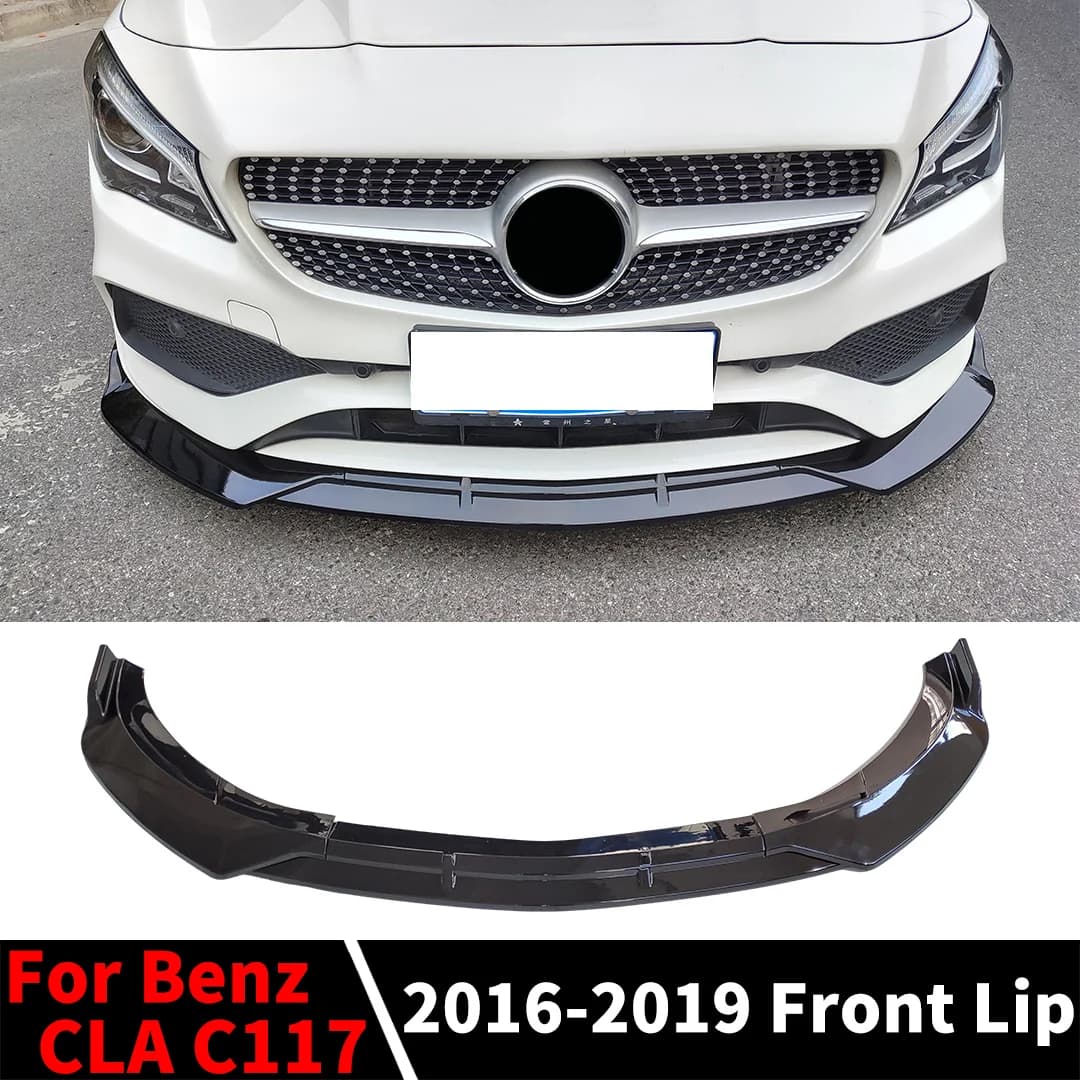 Front Diffuser Splitter Bumper Lip For Mercedes Benz CLA C117 W117 2016-2019 Like 180 200 220 260 Chin Tuning Accessories