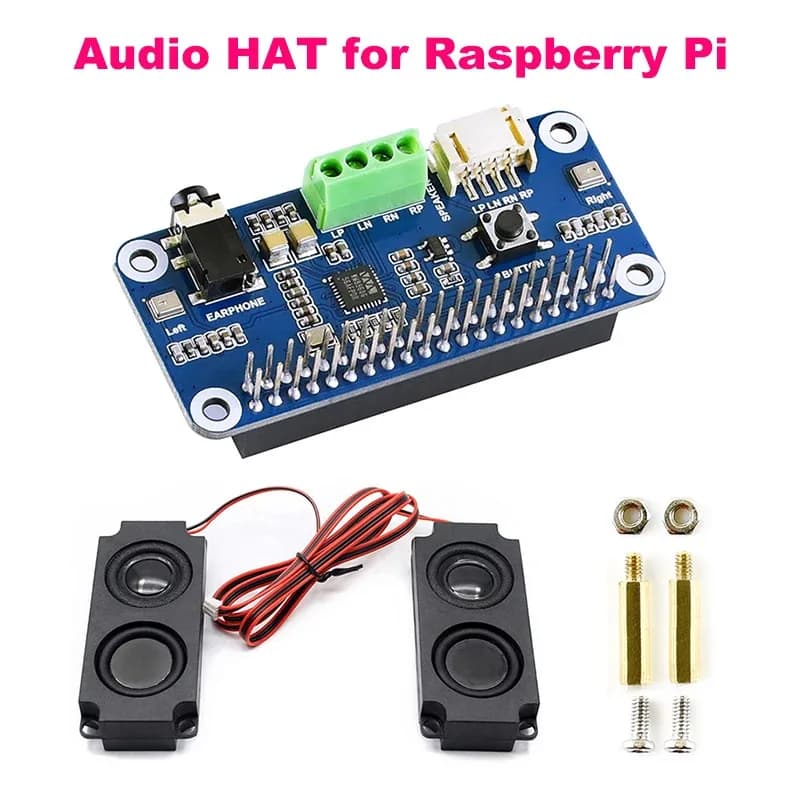 Hi-Fi Raspberry Pi HAT WM8960 Audio expansion card for reproduction/recording stereo CODEC RPi 5/4