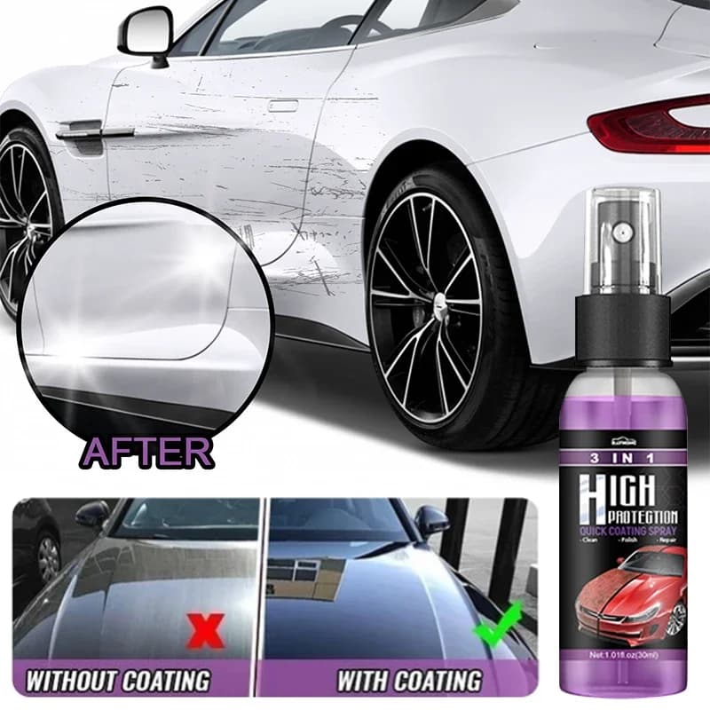 30ml Agente per la pulizia dell'auto Rivestimento Spray Vernice Rimozione della riparazione dei graffi Rivestimento in ceramica nano Lucidatura Cera a spruzzo Accessori auto