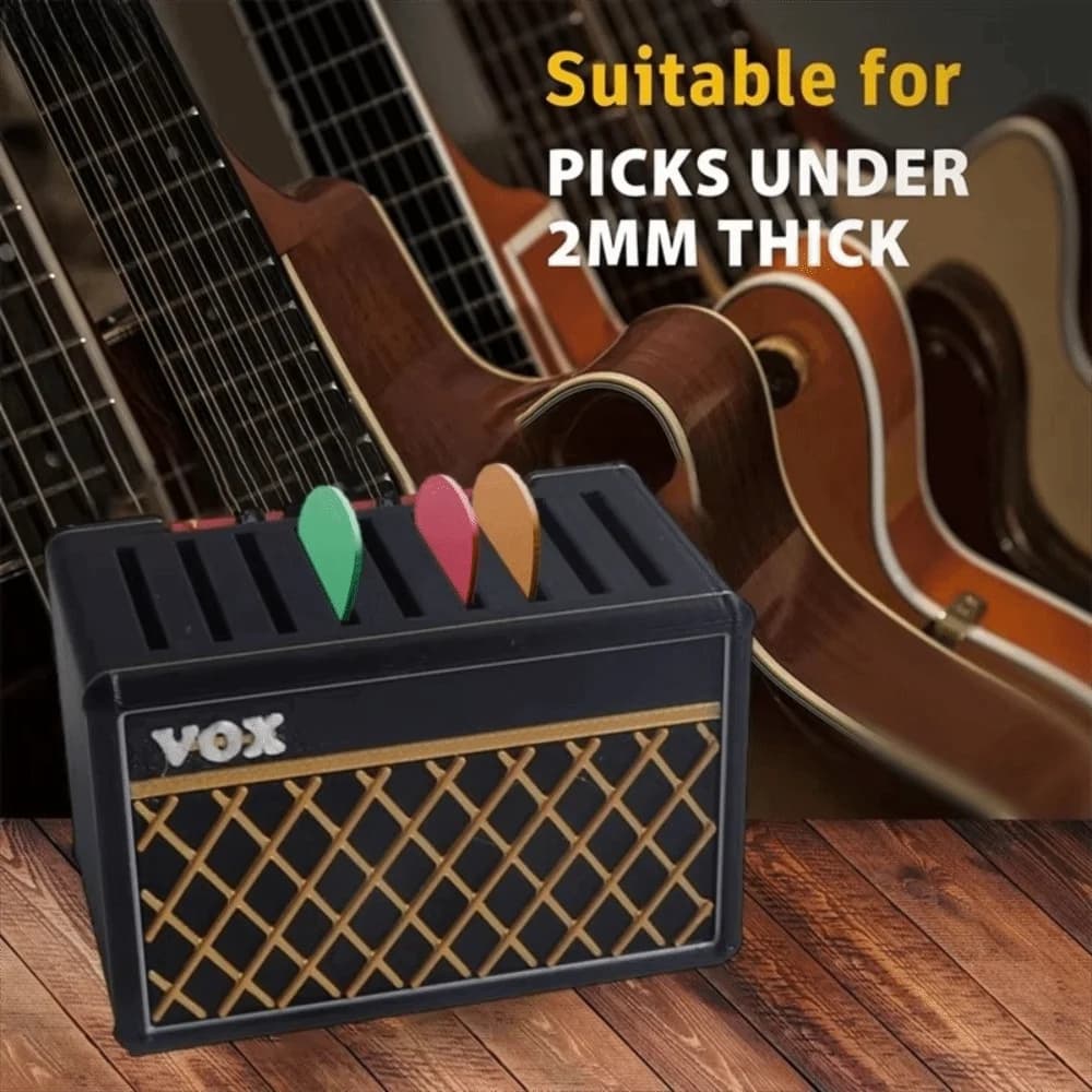 3D Printed Guitar Picks Holder Box Organizer Display Case Guitar Pick Display Holder Storage Solution Portable Design