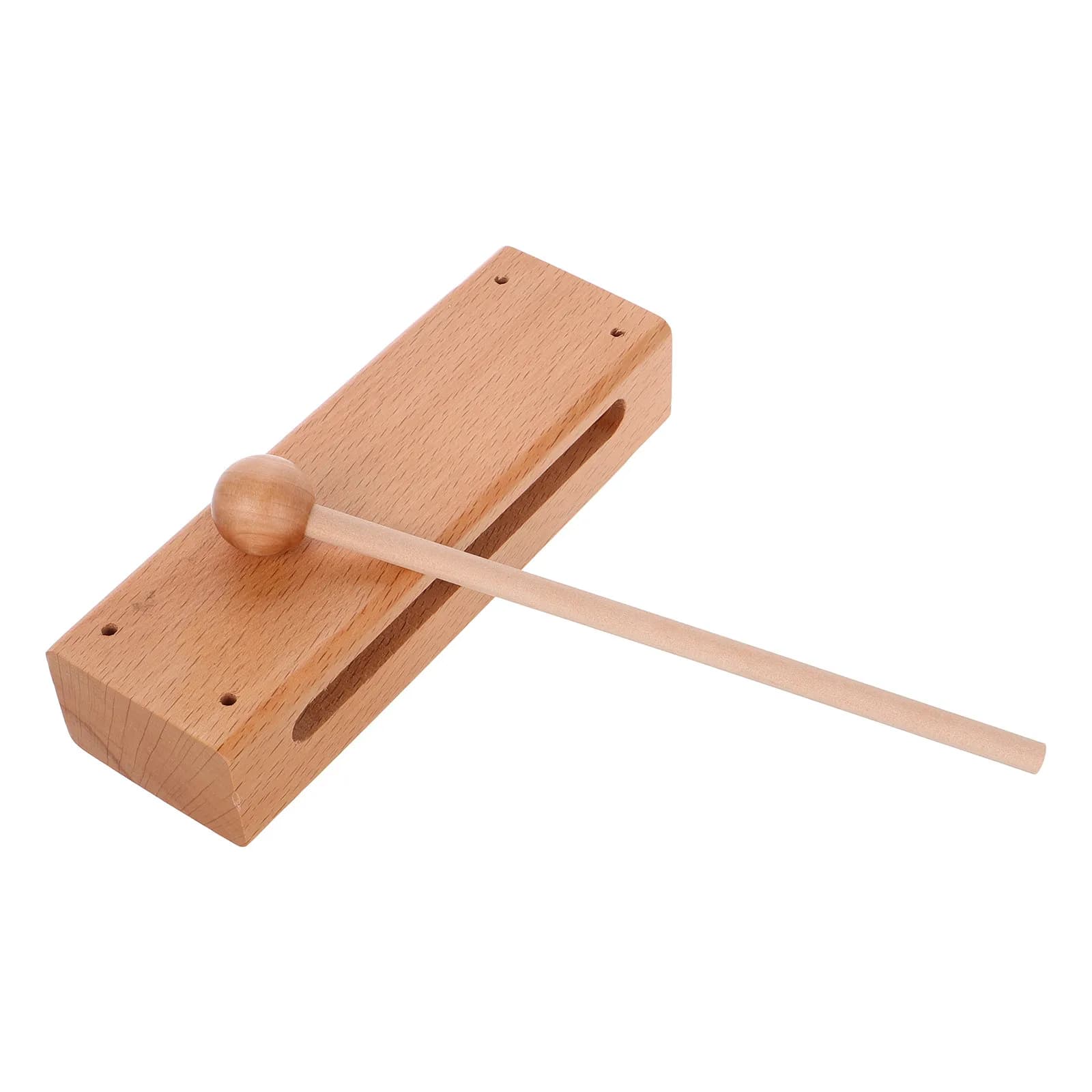 Blocco di Legno Orff per Percussioni, Strumento Musicale in Legno, Strumento per la Gestione in Classe, Campanello a Mano, Strumento Musicale per Attirare l'Attenzione