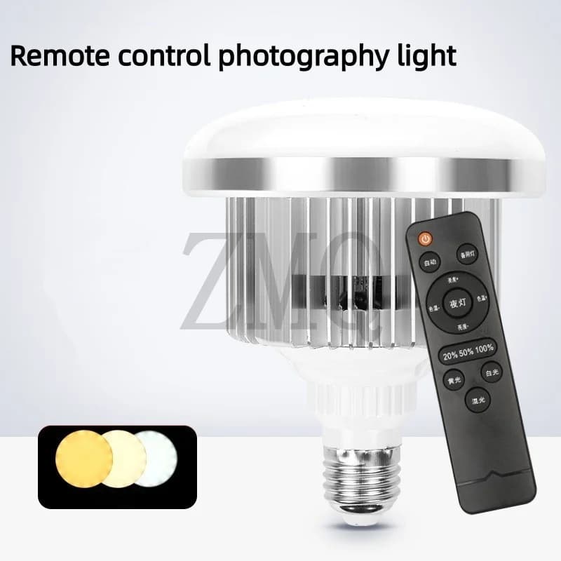E27 85W 155W Lamp 3200K-5500K LED Photo Lighting Studio Video Daylight Lamp with Remote Control For Softbox Photographic Light