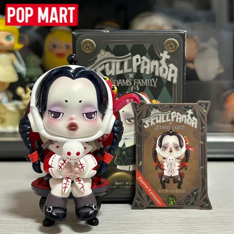 2026 New POP MART Skullpanda The Addams Family Series Blind Box Toy Cute Collectible Figurines Model Desktop Ornament Toys Gifts