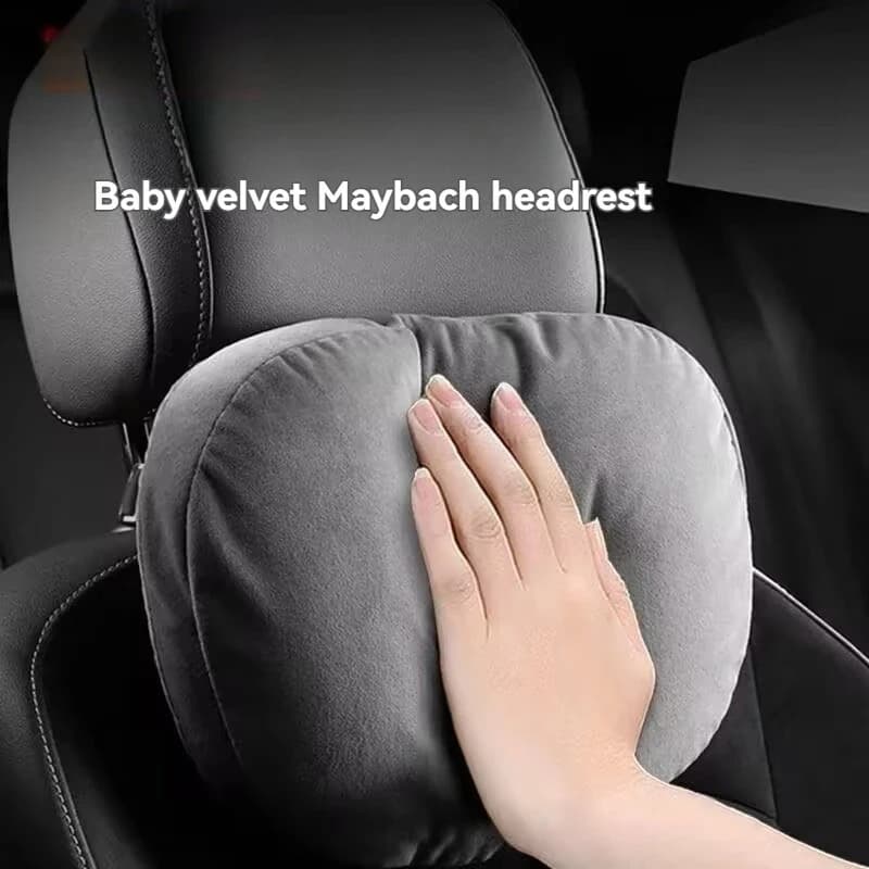 Cuscino Poggiatesta per Auto di Lusso, Supporto Universale Regolabile in Memory Foam con Rivestimento in Morbida Pelle Scamosciata, Poggiatesta Ergonomico