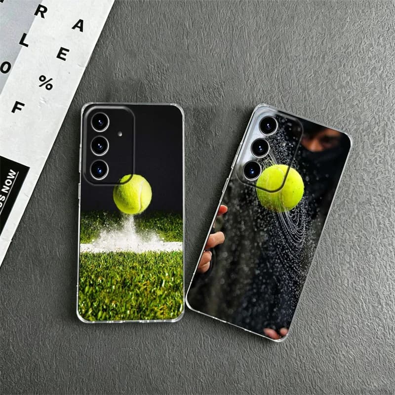 Tennis Racket Tennis Ball Phone Case for Samsung A53 A52S A33 A32 A32 A22 A13 A12 Galaxy A04E A03S Core A02S A50S A51 A71 A73 A7