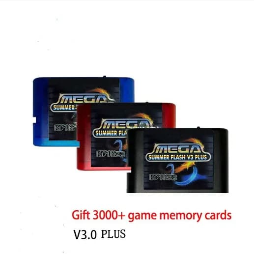 SUMMER FLASH EDMDS V3 PLUS Cartuccia di gioco 3000 in 1 aggiornata per console MegaDrive SEGA GENESIS Mega Drive USA/Giappone/Europea