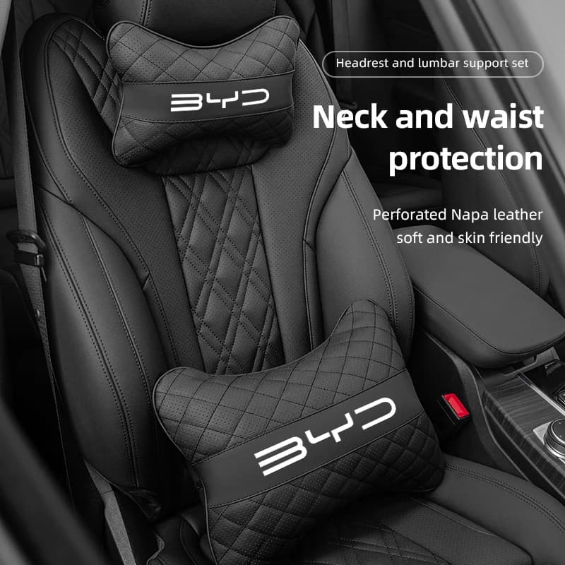 Seggiolino auto Cuscino per il collo Poggiatesta Cuscino di supporto per la vita lombare per BYD Atto 3 Yuan Plus Han Tang EV F3 E6 Dmi Song F0 Qin Pro G3 Ea1