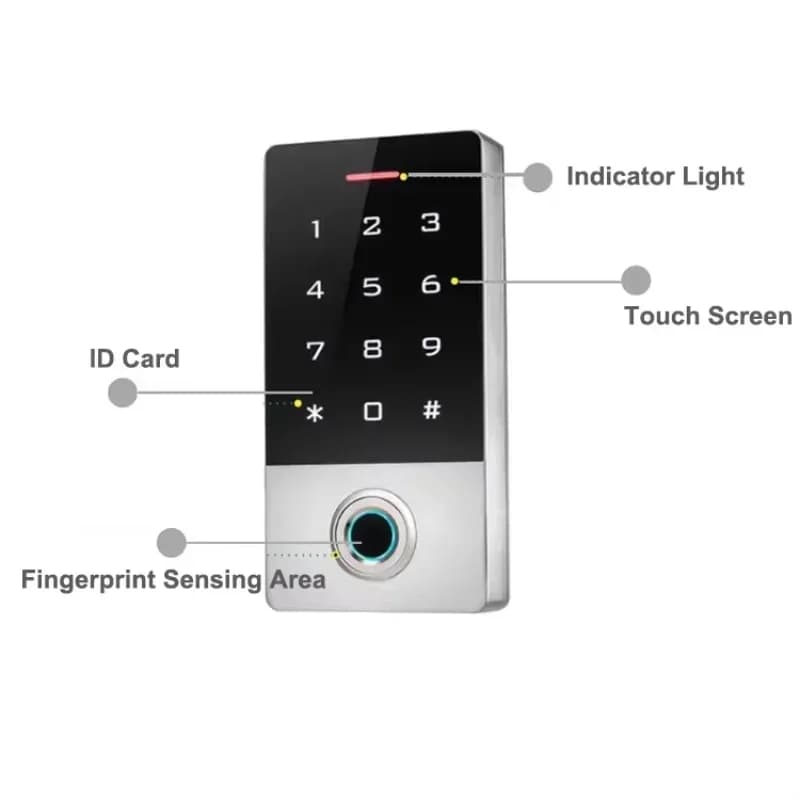Serratura Elettrica Impermeabile con Impronta Digitale 2026, Controllo Accessi Esterno, Lettore RFID Smart con Tastiera, Standalone