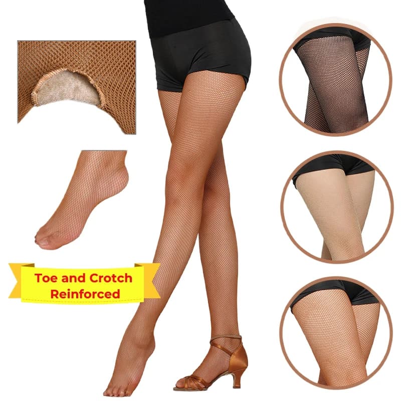 Collant a Rete per Bambini 5-8 Anni, per Danza Jazz, Classica, Moderna e Latina, Altezza 100-135cm