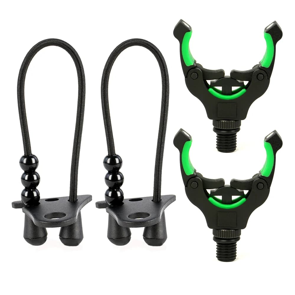 Hirisi 2 pieces of magnetic barrel stand + 2 pieces of clamping for AC500 elastic rod - Set of accessories for support for carp fishing rod