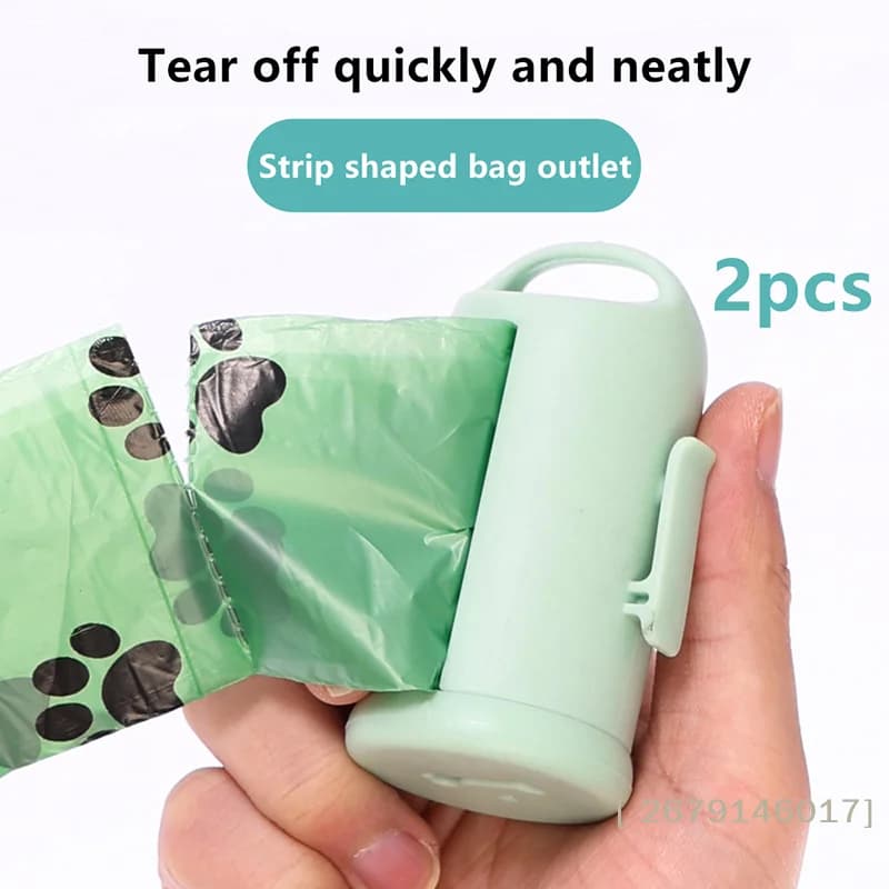 【YY26】2 Pezzi Dispenser Portatile per Sacchetti per Escrementi di Cane, Elegante e Semplice Contenitore per Sacchetti Igienici per Cani, Accessori per la Pulizia