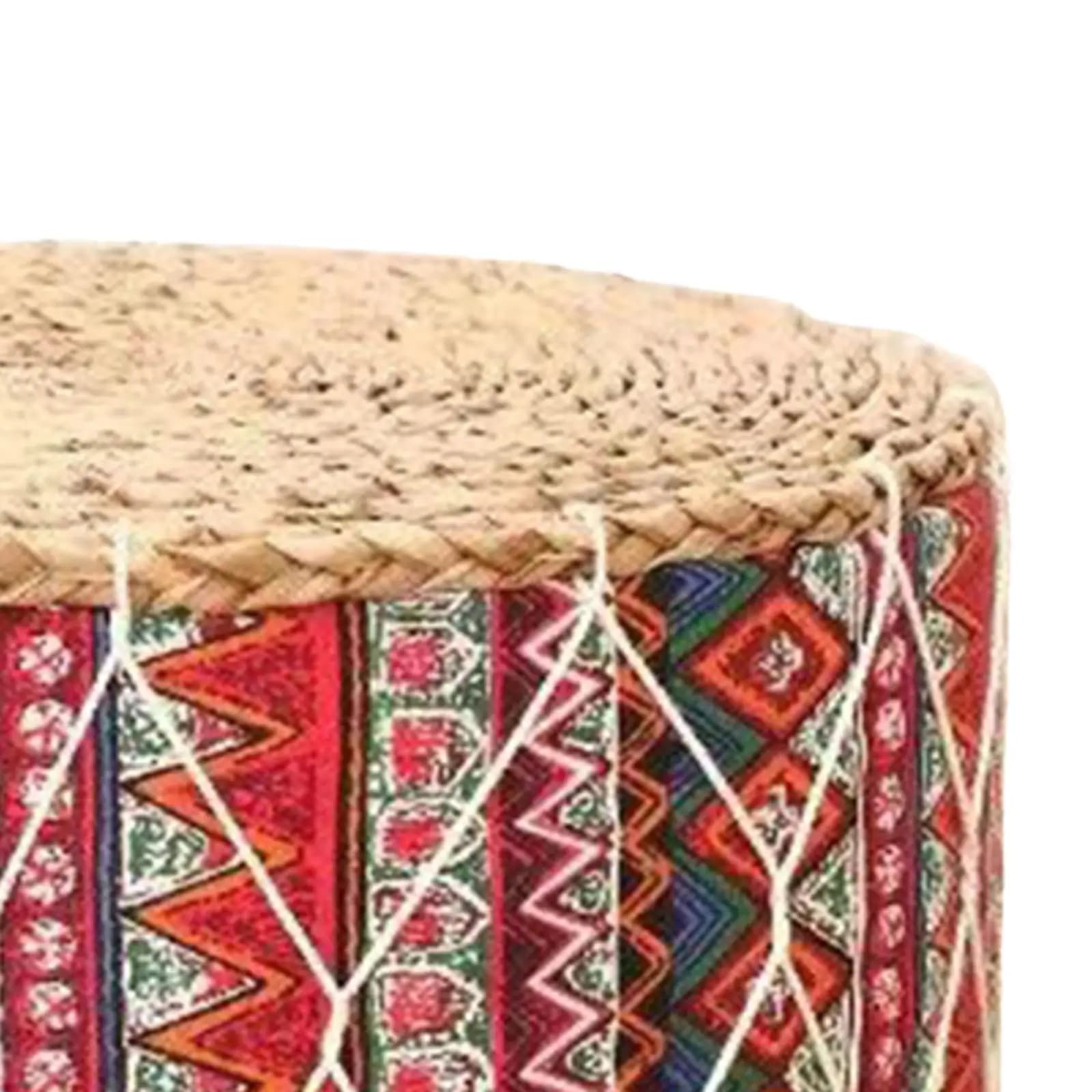 Floor Pillow Round Pouf Tatami Cushion Grass Cloth Meditation Seat Pad for Home Office Lounge