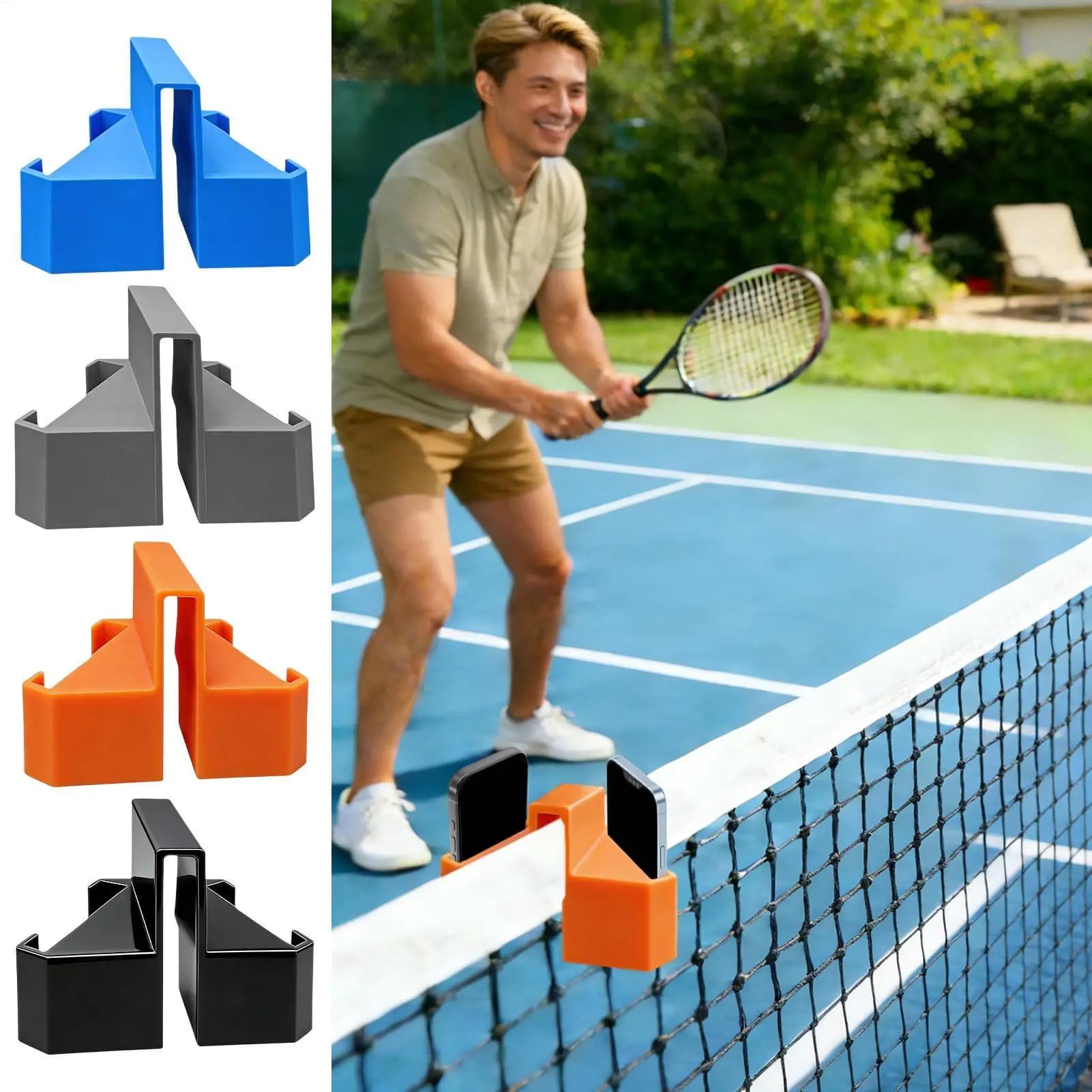 Supporto Universale Antiscivolo per Action Cam e Telefono per Analisi e Registrazione di Partite di Tennis e Baseball