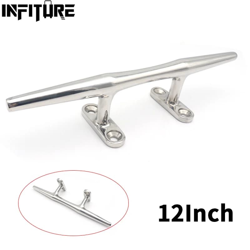 12inch Boat Grab Handle Boat Hollow Base Cleat for Marine Yacht 316 Stainless Steel Marine Yacht Boat Heightened round rope bolt