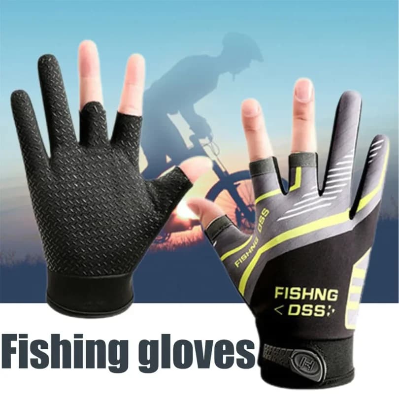 Guanti da Pesca, Guanti da Esterno Senza Dita, Guanti da Ciclista, Articoli per Ciclismo, Abbigliamento Sportivo e per il Tempo Libero