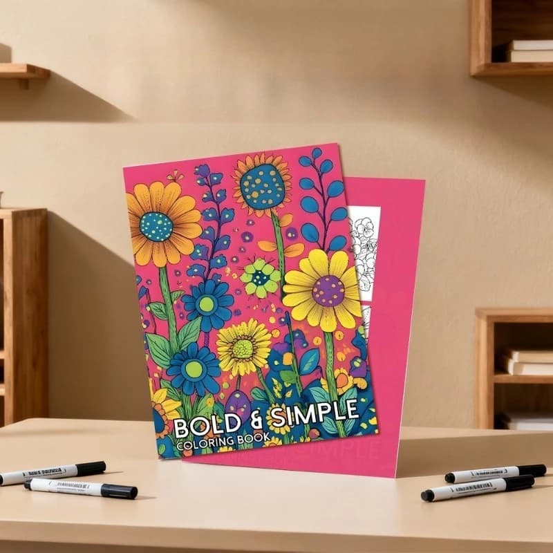Adult A4 Stress Relief Thick Coloring Book Hand Drawing Doodle Sketching Art Therapy Relaxation Gift For Adults Home