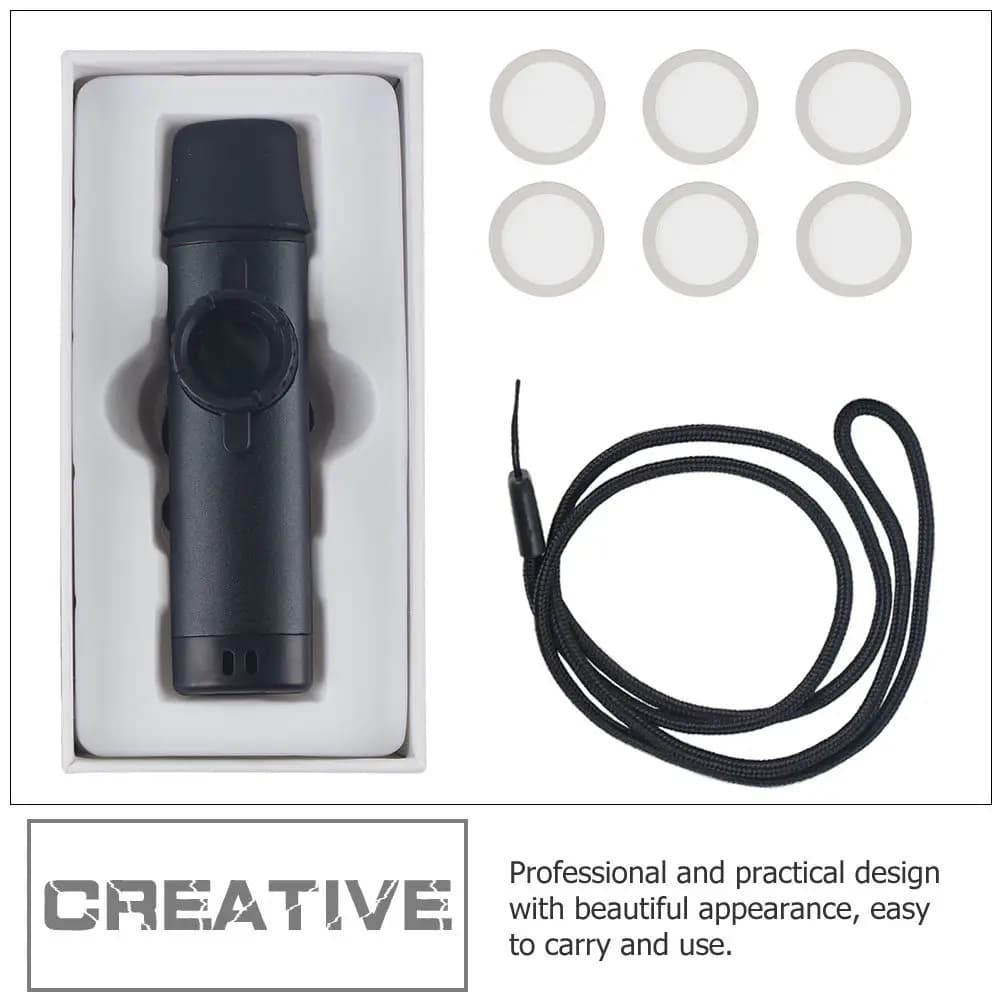 Black Professional Portable Kazoo Music Instrument Suitable for Guitar Ukulele Partner Educational Harmonica Partner