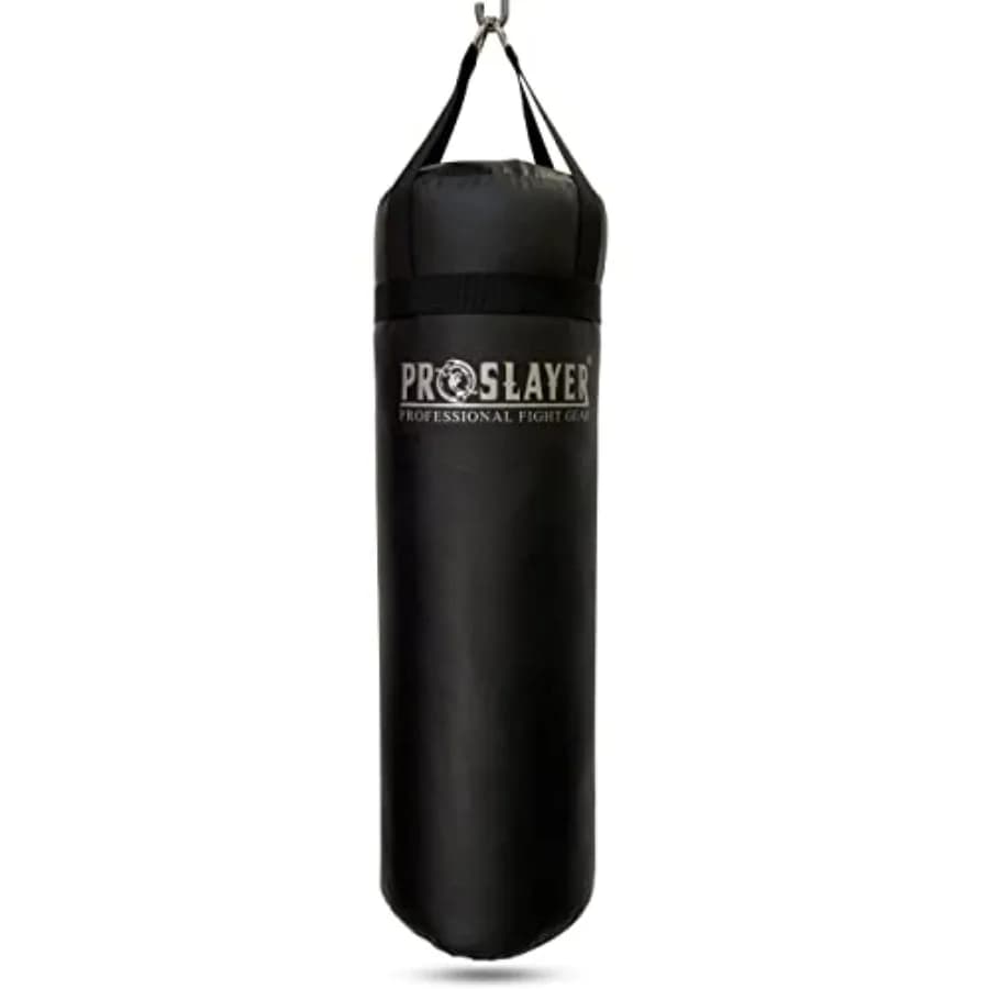 80-pound Heavy Duty Boxing Sack for MMA and Home Gym - Black Reinforced Stitching - Intensive Training Equipment