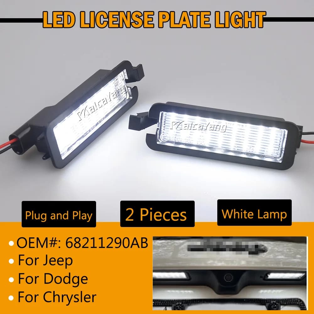 12V LED Luce targa per Dodge Charger Challenger 2015 2016 2017 2018 2019 2020 2021 2022 Accessori lampada auto