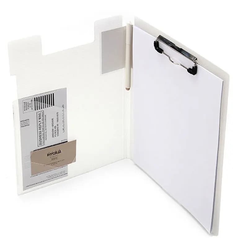 Cartella multifunzione creativa con cartella con clip elastica adatta per file A4 Forniture per scatole di immagazzinaggio per finitura di carte con penna