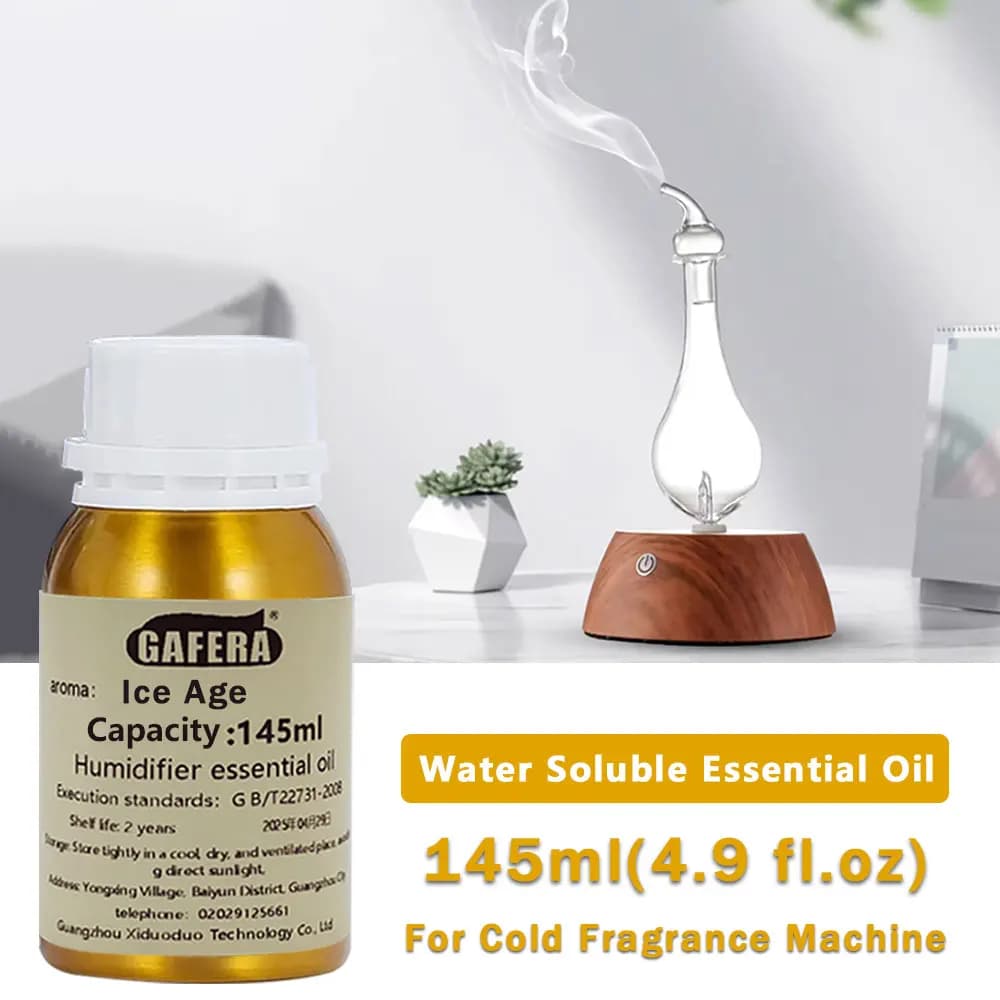 GAFERA 145ml(4.9 fl.oz) Ice Age/Ice Age Essential Oil - For Cold Fragrance Instrument & Humidifier & Aroma Stone & Diffuser Wood