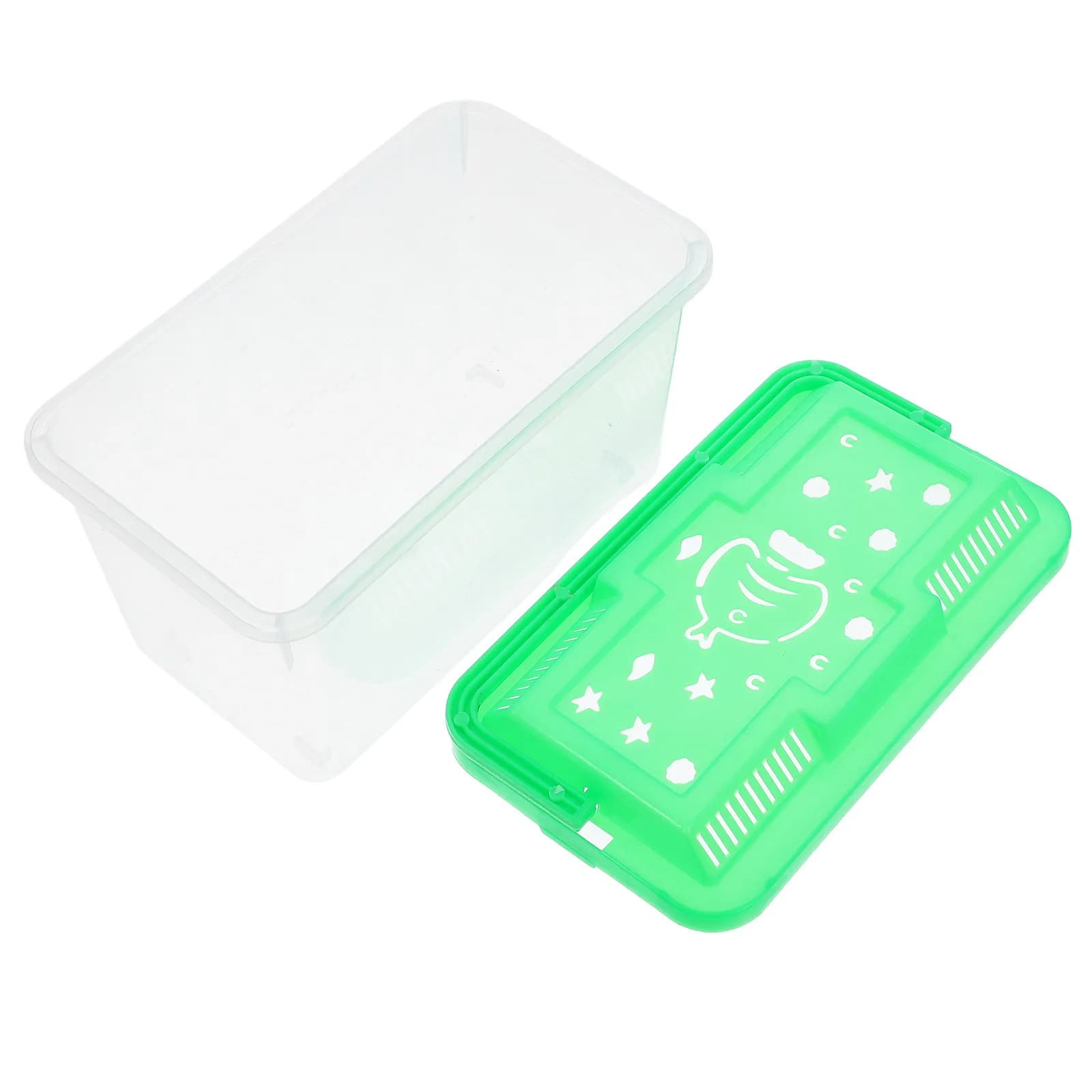 Acquario Portatile Trasparente, Piccolo Acquario in Plastica Trasparente per Animali Acquatici, Tartarughe, Rettili, Criceti, Pesci Betta