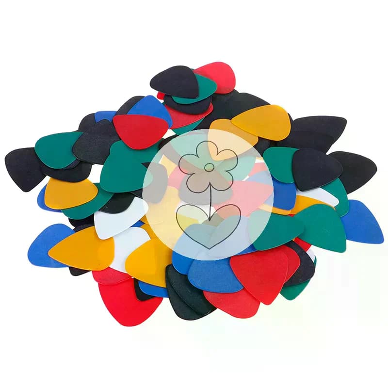 (LA) 100 Pezzi Plettri per Chitarra in Celluloide Colorati Lisci per Chitarra Acustica ed Elettrica