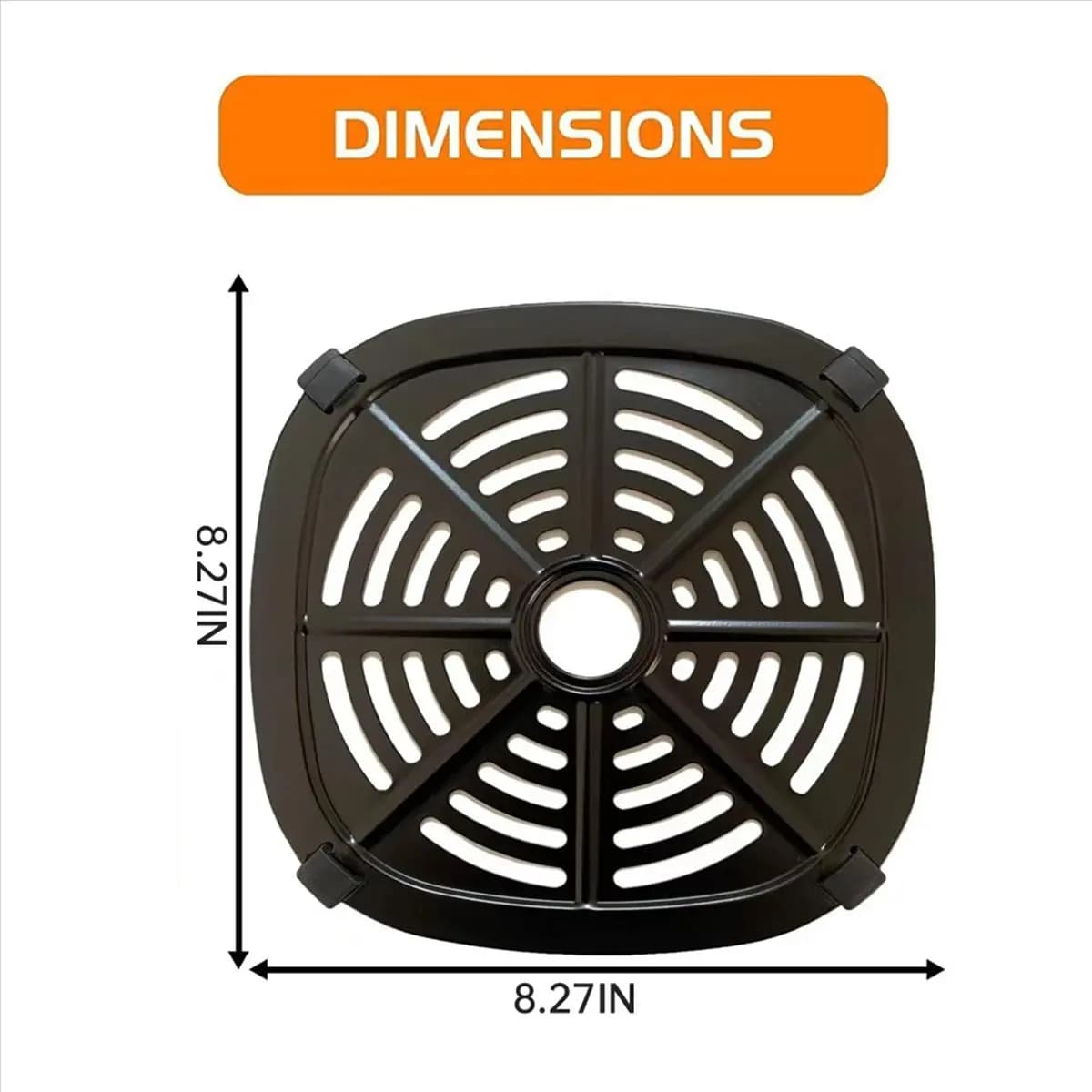 Vassoio per frutta e verdura per friggitrice ad aria per Dash 2.6QT -Crisp Friggitrice ad aria digitale con piedini in gomma per friggitrice ad aria 21 cm