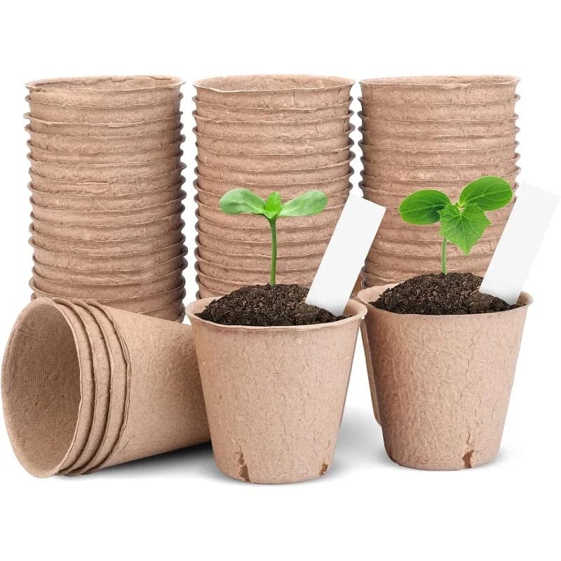 New Biodegradable Transplanting Paper Pulp Plant Torba Pots Transplant Plants Germination Tray Seeds Starter Kit