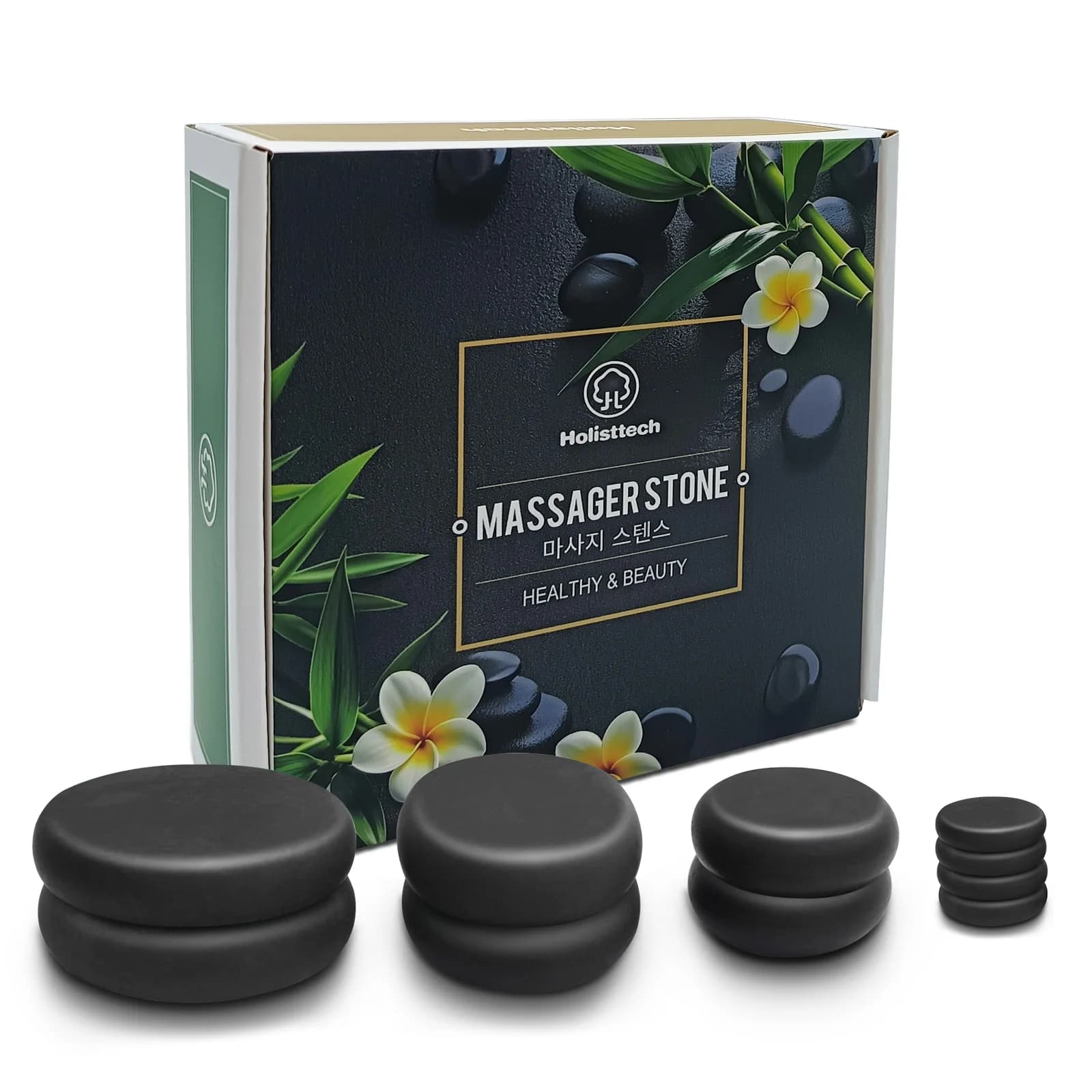 Set di pietre calde per massaggio, set di massaggio con pietre calde nere da 10 pezzi, pietra per massaggio caldo per spa professionale o domestico, per massaggio del corpo